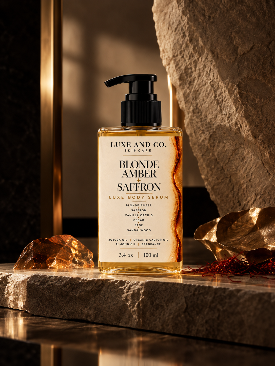 Blonde Amber + Saffron Luxe Body Serum