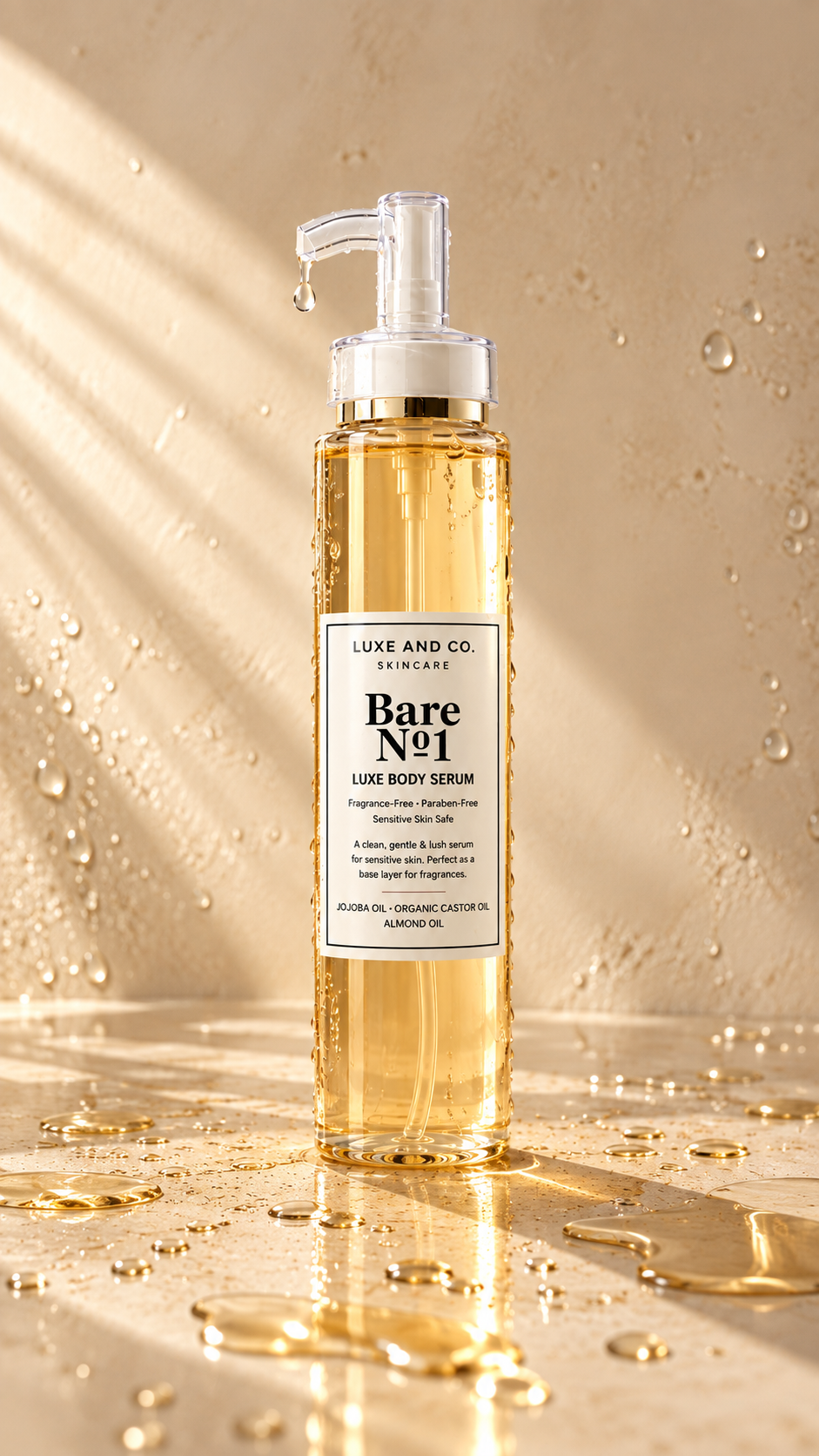 Bare Nº1 Luxe Body Serum - FRAGRANCE FREE - For Extremely Sensitive Skin