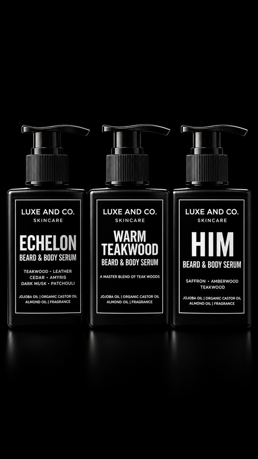 Men’s Upper Echelon Trio | 3-Piece Beard + Body Serum Set