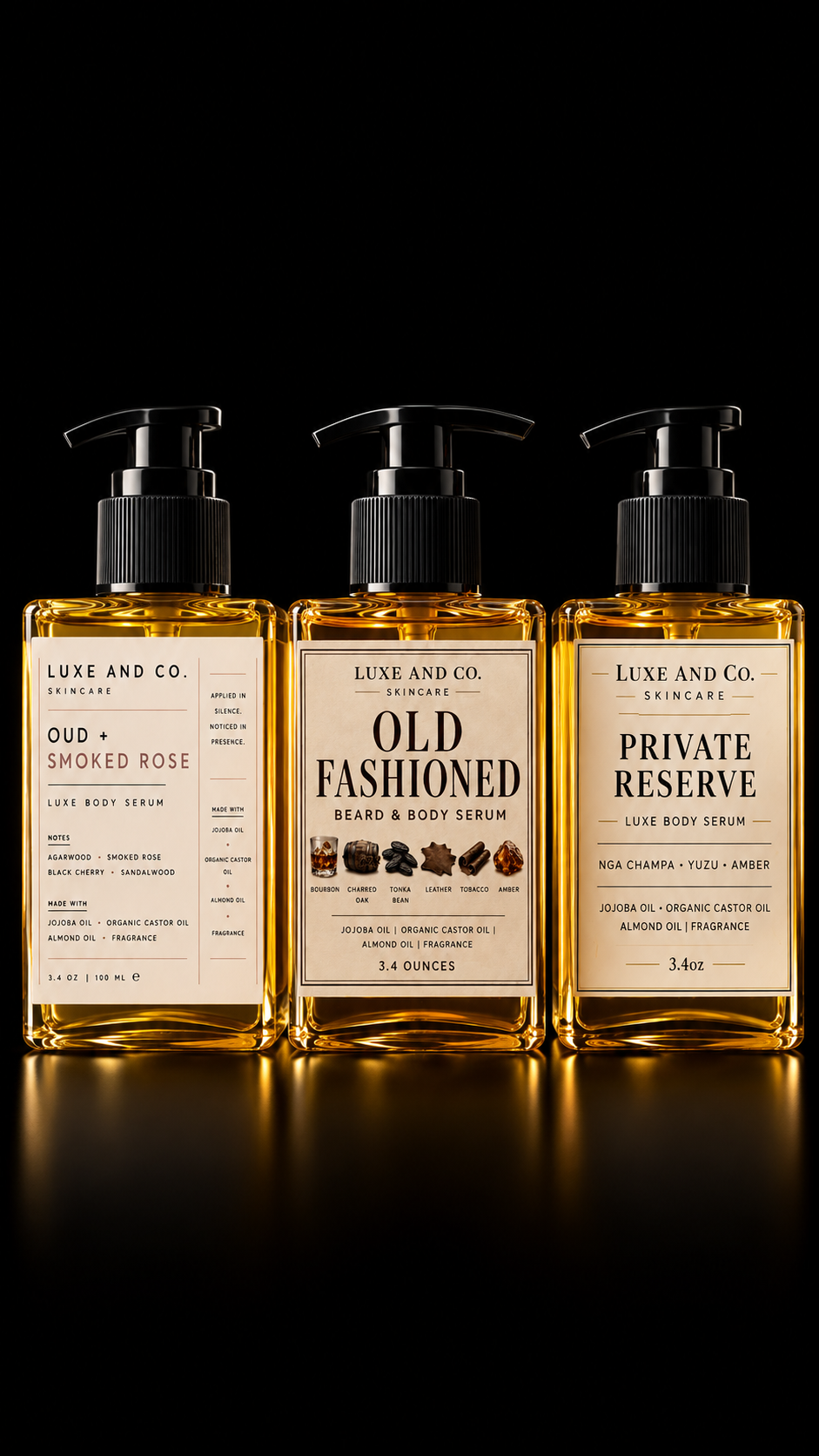 Men's Reserve Trio | 3-Piece Beard + Body Serum Set