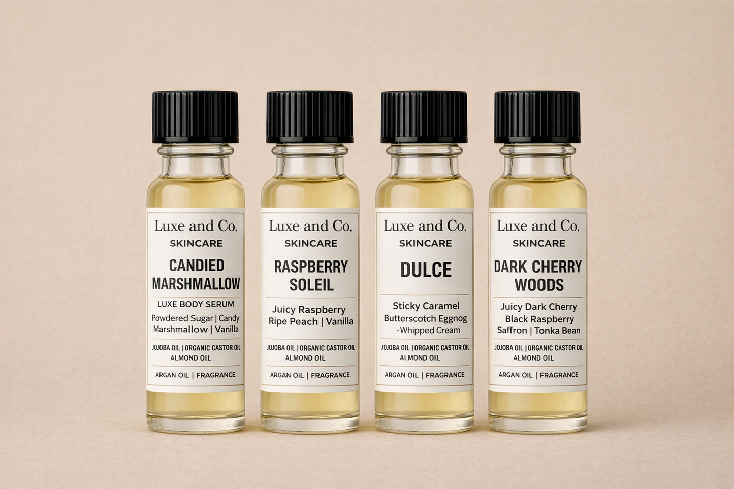 Dessert Bar Body Serum Tasting Flight – 4-Piece SAMPLE Set