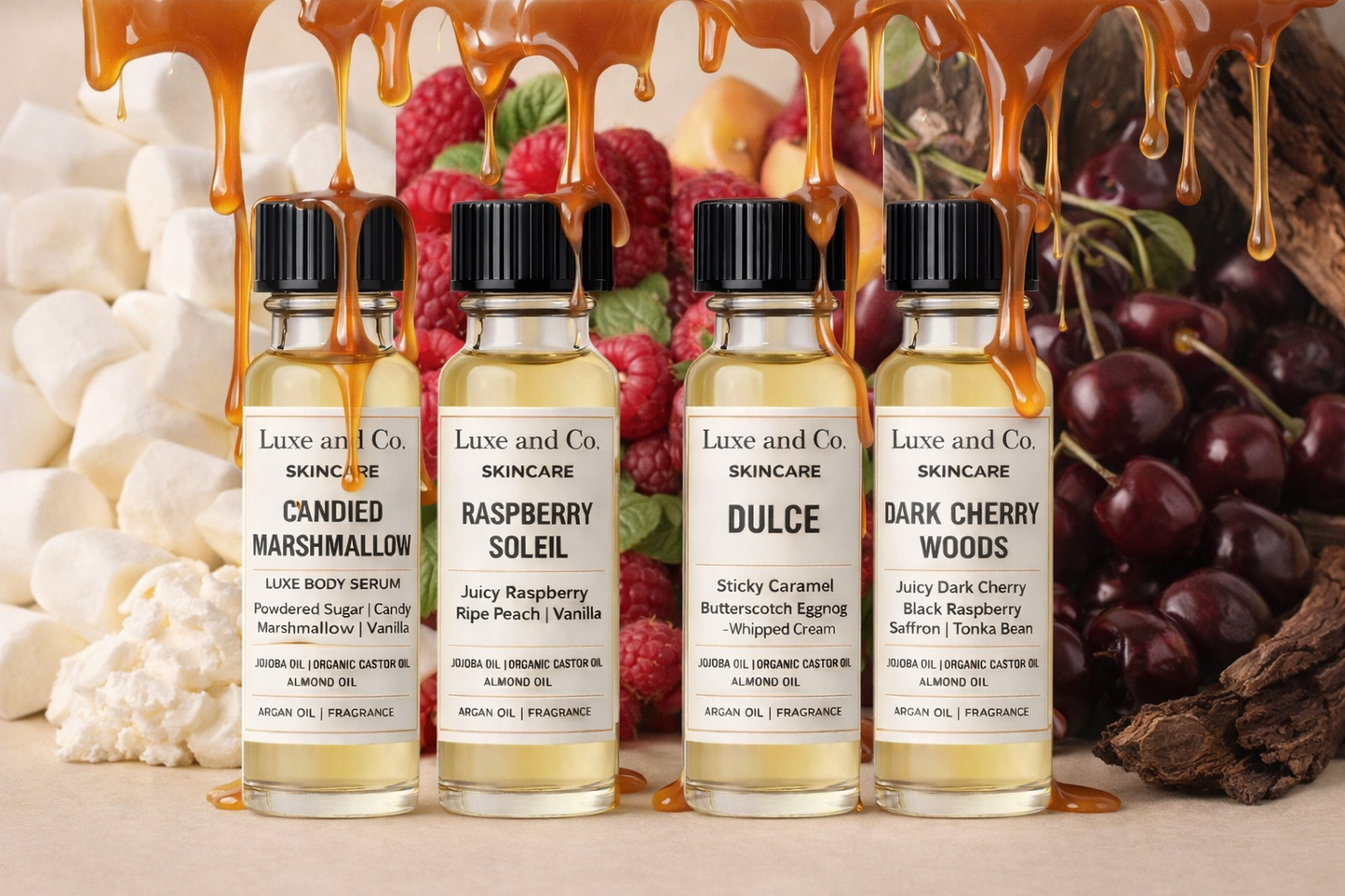 Dessert Bar Body Serum Tasting Flight – 4-Piece SAMPLE Set