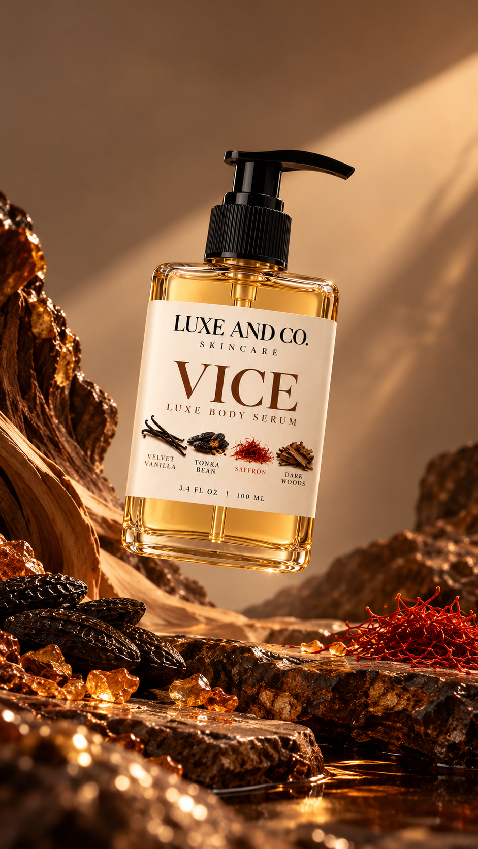 VICE Luxe Body Serum | Velvet Vanilla - Tonka - Dark Woods