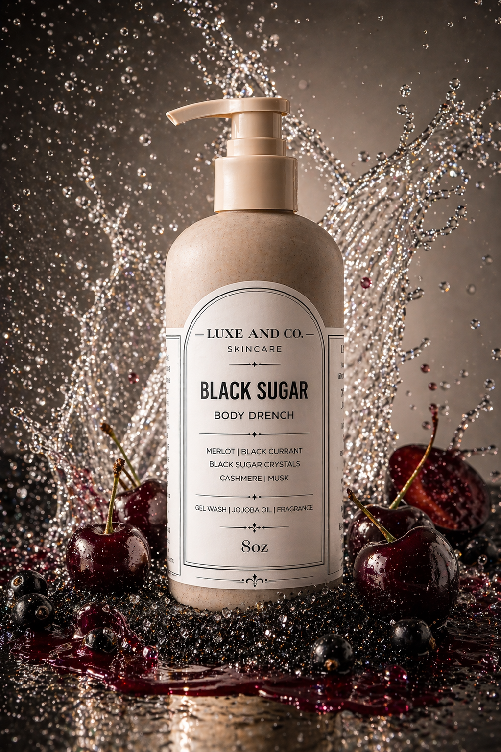 Black Sugar Body Duo | Body Wash + 6.7oz Body Serum